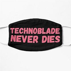 Technoblade Face Masks - Technoblade Never Dies Flat Mask RB0206
