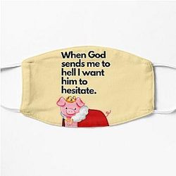 Technoblade Face Masks - Technoblade quote Flat Mask RB0206