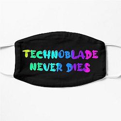 Technoblade Face Masks - Technoblade never dies Flat Mask RB0206