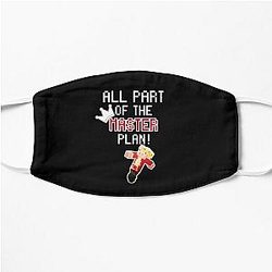 Technoblade Face Masks - Technoblade All Part Of the Master Plan! Flat Mask RB0206