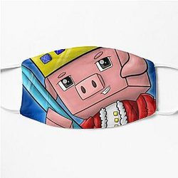 Technoblade Face Masks - Technoblade king merch Flat Mask RB0206