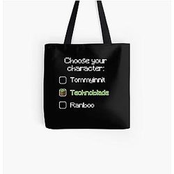 Technoblade Bags - Choose your character - Technoblade (2) All Over Print Tote Bag RB0206
