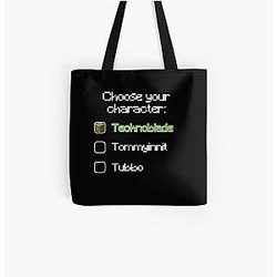 Technoblade Bags - Choose your character - Technoblade All Over Print Tote Bag RB0206