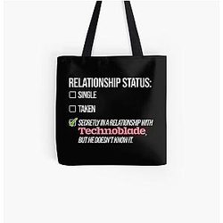 Technoblade Bags - Relationship with Technoblade All Over Print Tote Bag RB0206