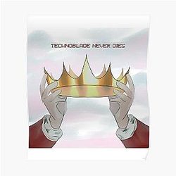Technoblade Posters - Crown Pig Poster Decor