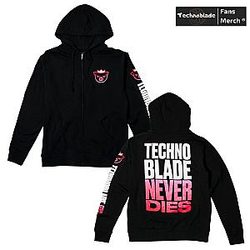 Technoblade Hoodies - Never Dies New Zipped Hoodie
