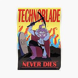Technoblade Posters - Never Dies RIP Wall Decor Poster