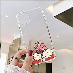 Technoblade Phone Cases - Funny King Pig Design Soft Clear Phone Case