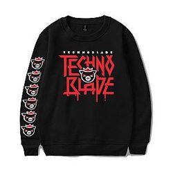 Technoblade Sweatshirts - 2D Print O-Neck Harajuku Round Collar Sweatshirt