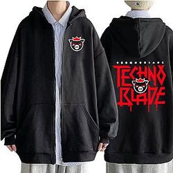 Technoblade Jackets - Hip Hop Streetwear Casual Hooded Jacket
