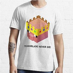 Technoblade T-Shirts - Technoblade Never Dies Essential T-Shirt RB0206