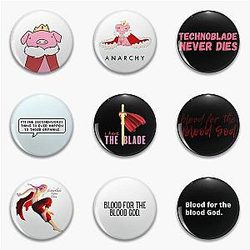Technoblade Pin - Blob Never Dies Techno The Pig Pin