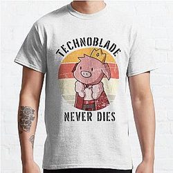 Technoblade T-Shirts - Technoblade never dies Classic T-Shirt RB0206