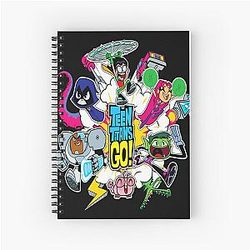 Teen Titans Go! Funny Gift For Fans Teen Titans Go To The Movies Spiral Notebook