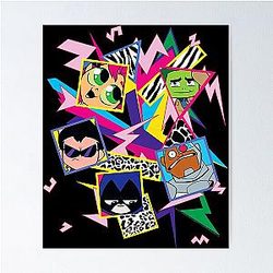 Kids DC Comics Teen Titans Go Funky Portraits Poster