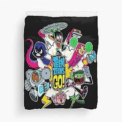 Teen Titans Go 
Gift For Fans 
Teen Titans Go to the Movies 
Teen Titans Go Waffles Duvet Cover