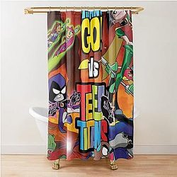 Teen Titans Go Poster Shower Curtain