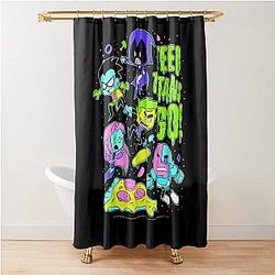 Kids DC Comics Teen Titans Go! Neon Portrait Shower Curtain