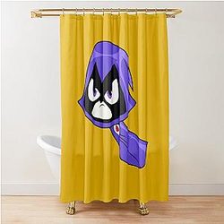 Teen Titans Go Grey Shower Curtain