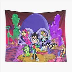 Funny Teen Titans Go gift for kids DC Superhero Girls Tapestry