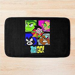 Kids DC Comics Teen Titans Group Shot Box Up Premium Bath Mat