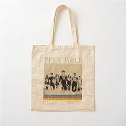 Retro Teen Wolf Cotton Tote Bag