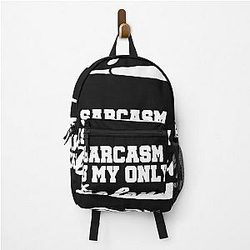 Teen Wolf Stiles Stilinski Backpack Sarcasm is my Defense greyblack