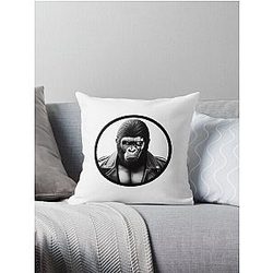 The Terminator Gorilla Throw Pillow