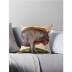 Daeodon, the Terminator Pig Throw Pillow