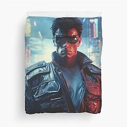 Cyberpunk Supervillains - The Terminator Duvet Cover