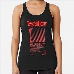 80s Technoir Nightclub dal Terminator Film Racerback Tank Top