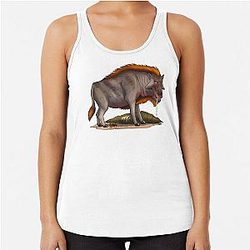 Daeodon, the Terminator Pig Racerback Tank Top