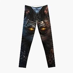 The Terminator Tela di gatto stampa variopinto moderno arte leggings