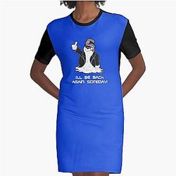 Frosty the Terminator  Graphic T-Shirt Dress