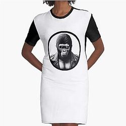 The Terminator Gorilla Graphic T-Shirt Dress