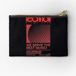 80s Technoir Nightclub  from the Terminator Movie   	 Zipper Pouch