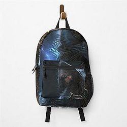 The Terminator Cat Canvas Print Colorful Modern Digital Art Backpack