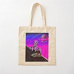 synthwave back to the terminator  Cotton Tote Bag