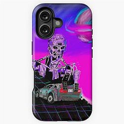 synthwave back to the terminator  iPhone Tough Case