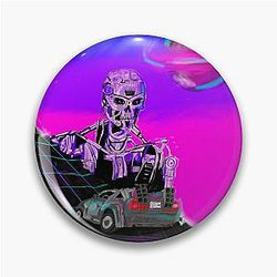 synthwave back to the terminator  Pin