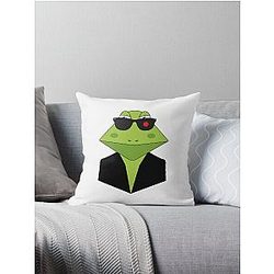 Mr Fritzzz as The Terminator Throw Pillow