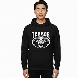 Grunge-Inspired Logo Print NTAN0801 Terror Band Hoodies