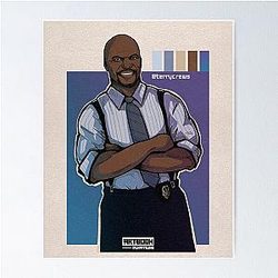 Digital Art Terry Crews Brooklyn 99 Sticker Poster