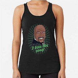 ラトル Terry Crews 愛ソングレーサーバックタンクトップ