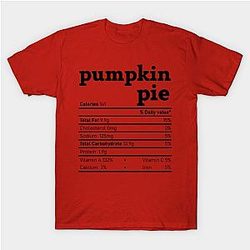 pumpkin pie nutrition facts thankgiving T-Shirt TP1201