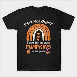 Rainbow psychologist  Halloween I care for Cutest Pumpkins T-Shirt TP1201