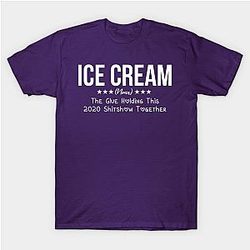 Ice Cream the glue holding this 2020 shitshow together Ice Cream lovers - Ice Cream gift - Ice Cream's day christmas vintage retro T-Shirt TP1201