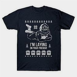 I'm laying on your present  Ugly Christmas Sweater T-Shirt TP1201