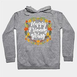 Happy Friendsgiving Thanksgiving Flower Hoodie TP1701