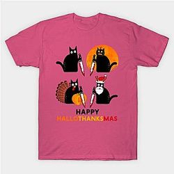 Happy Hallothanksmas Black Cat T-Shirt TP1201